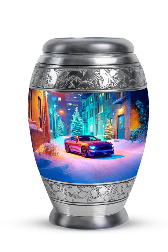 Remarkable Car Memorial Cremation Urns - Blue 10-inch, 200 cu in - Karyliz