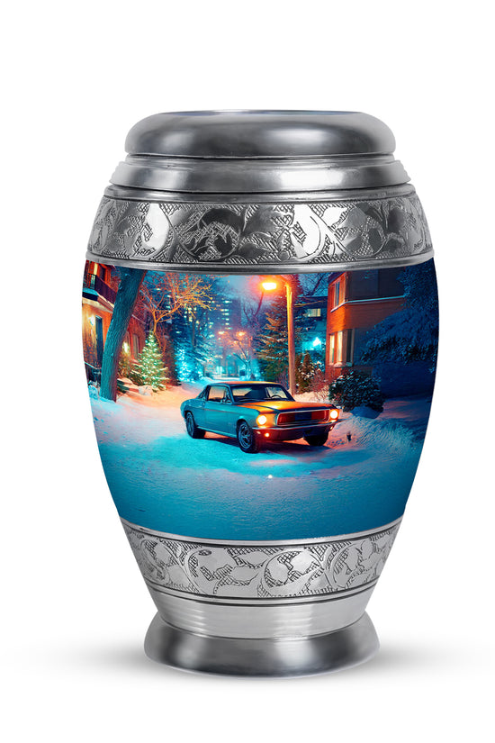 Personalized Gray Car Cremation Urns for Ashes - Majestic 10-inch - Karyliz