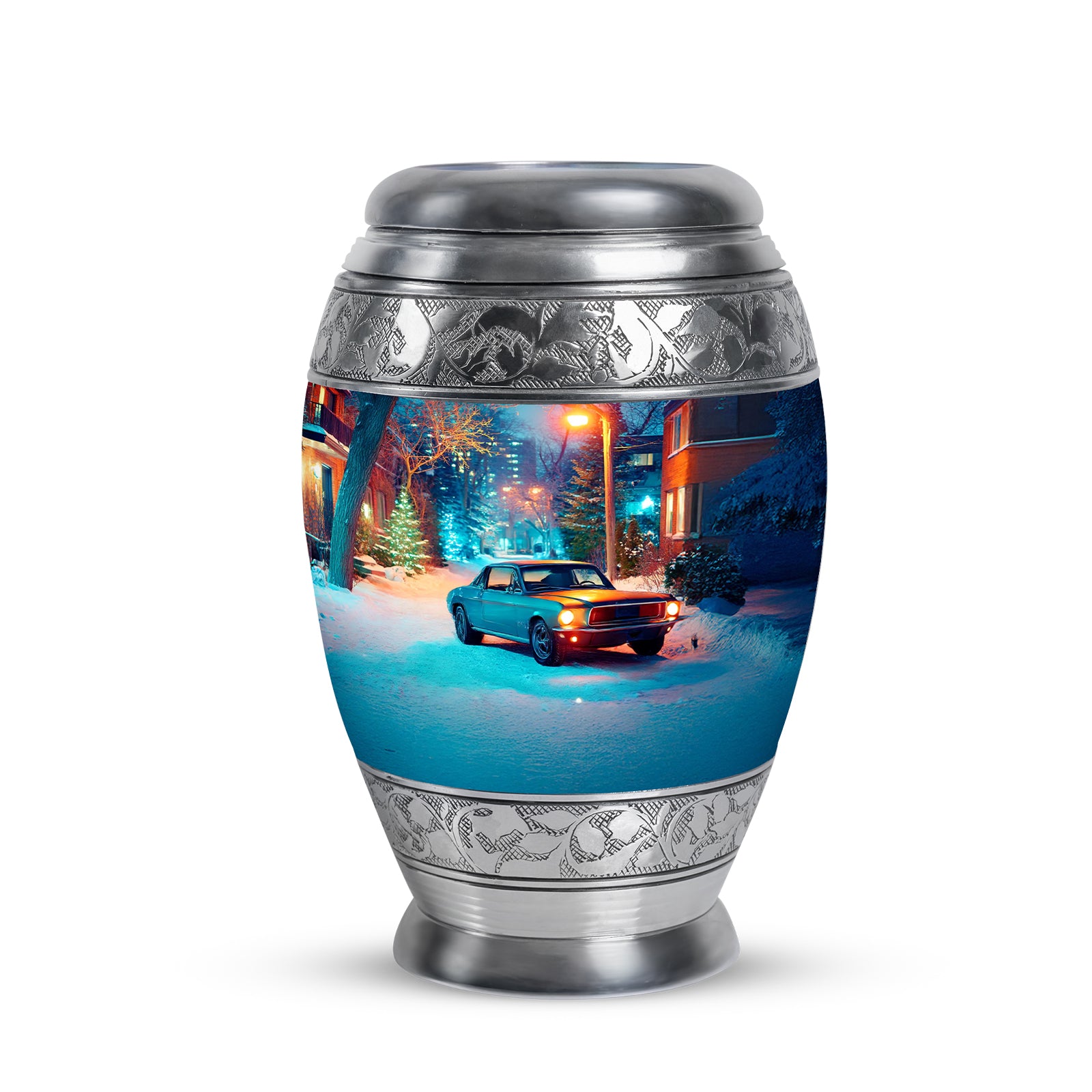 Personalized Gray Car Cremation Urns for Ashes - Majestic 10-inch - Karyliz