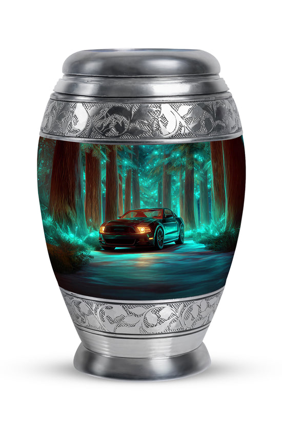 Teal Car Cremation Urns - Glorious Homage 10-inch, 200 cu in - Karyliz