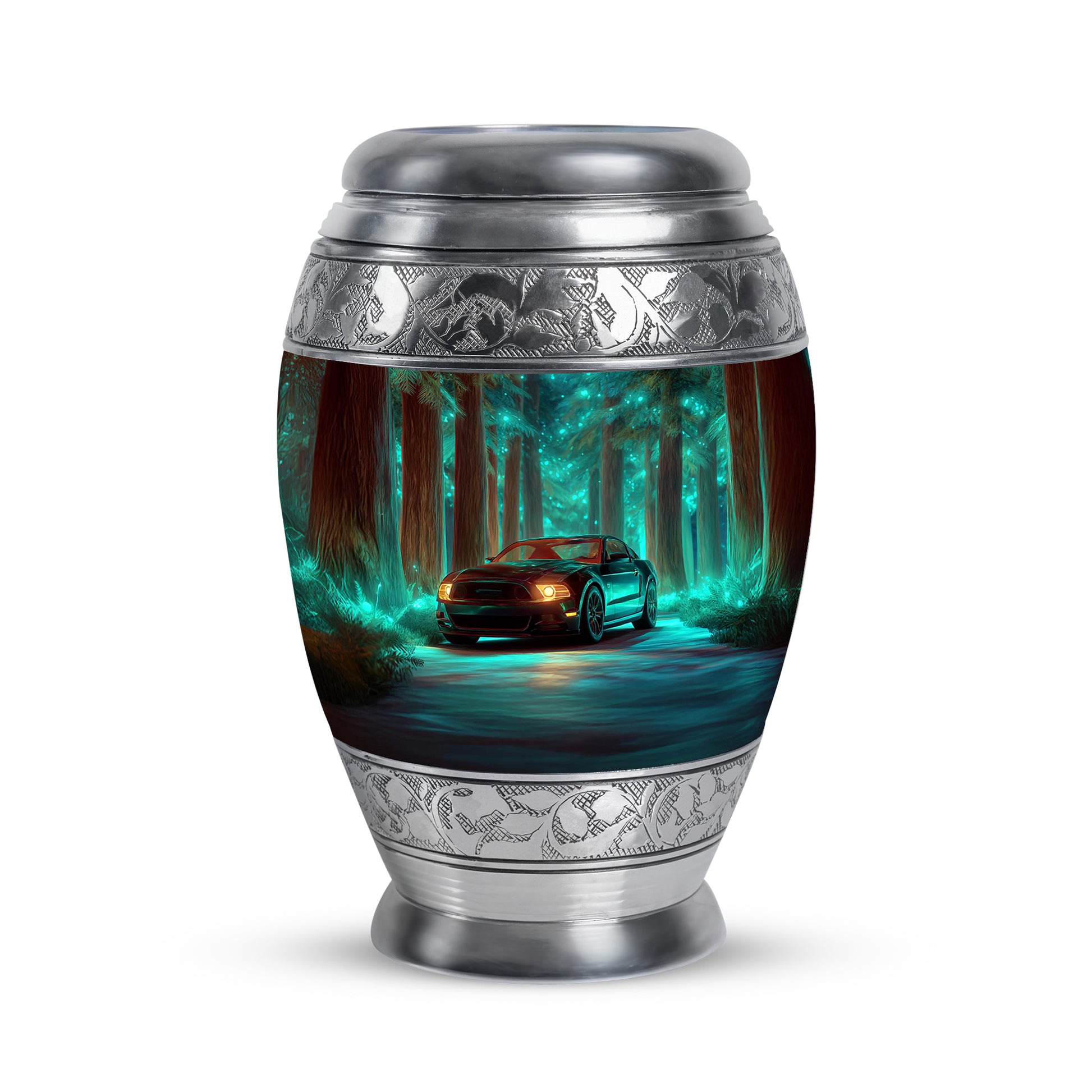 Teal Car Cremation Urns - Glorious Homage 10-inch, 200 cu in - Karyliz