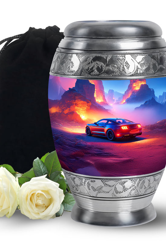 Sports Car Funeral Urn For Men - Pink Cremation Urn For Ashes Burial