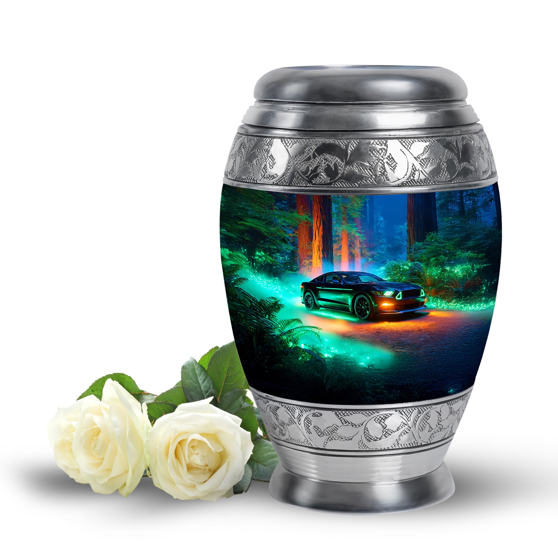 Blue Beloved Car Cremation Urns for Human Ashes - 10-inch, 200 cu in - Karyliz