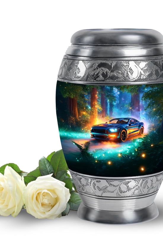 Regal Car Memorial Cremation Urns - Teal 10-inch, 200 cu in - Karyliz