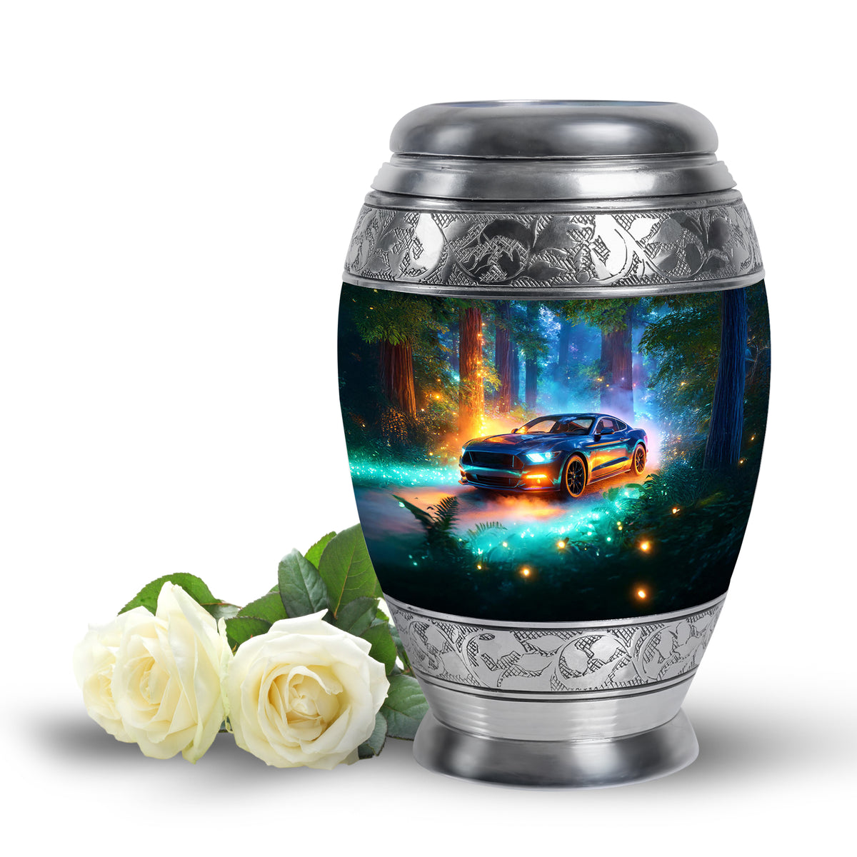 Regal Car Memorial Cremation Urns - Teal 10-inch, 200 cu in - Karyliz