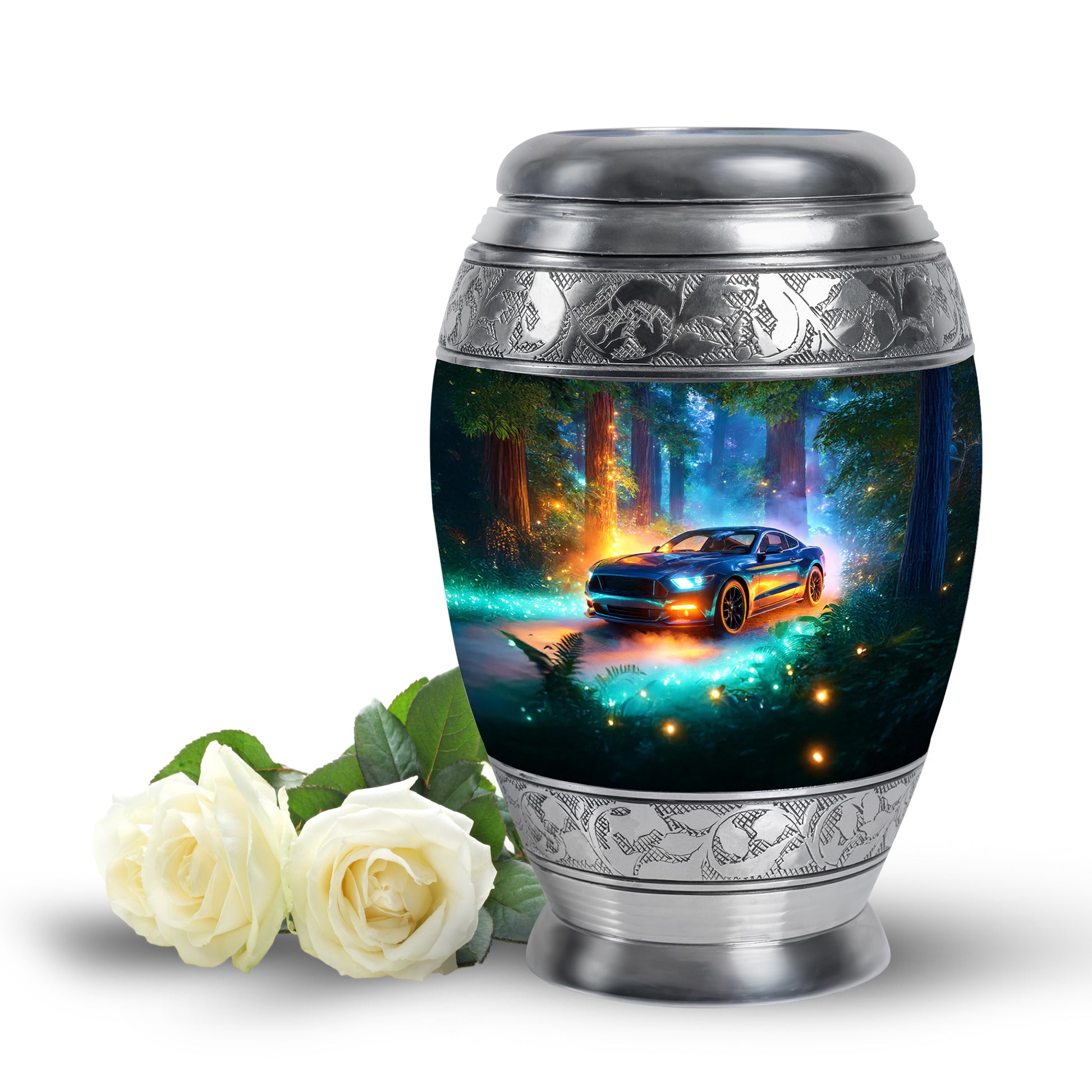 Regal Car Memorial Cremation Urns - Teal 10-inch, 200 cu in - Karyliz