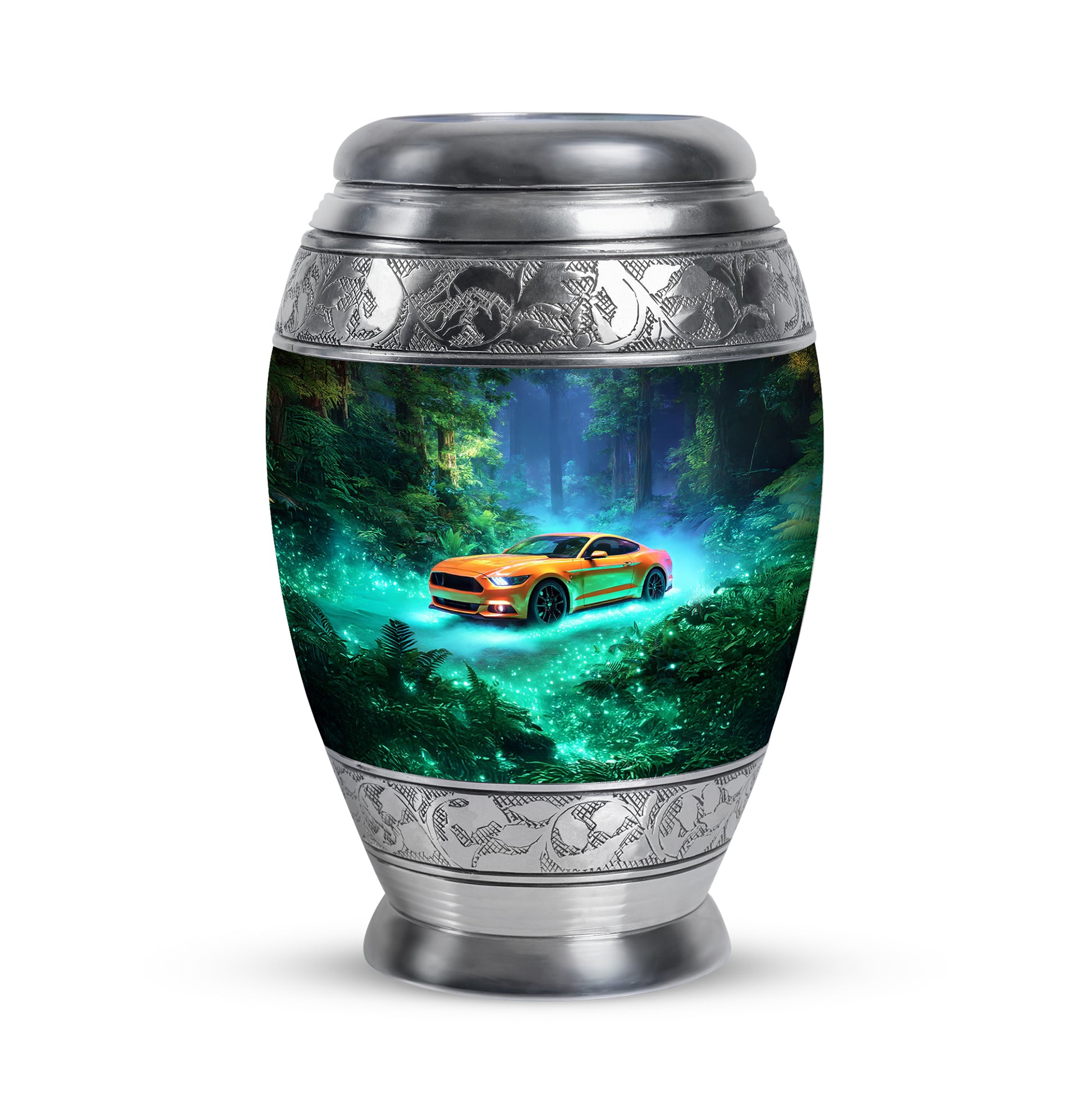 Remarkable Car Memorial Cremation Urns - Teal 10-inch, 200 cu in - Karyliz
