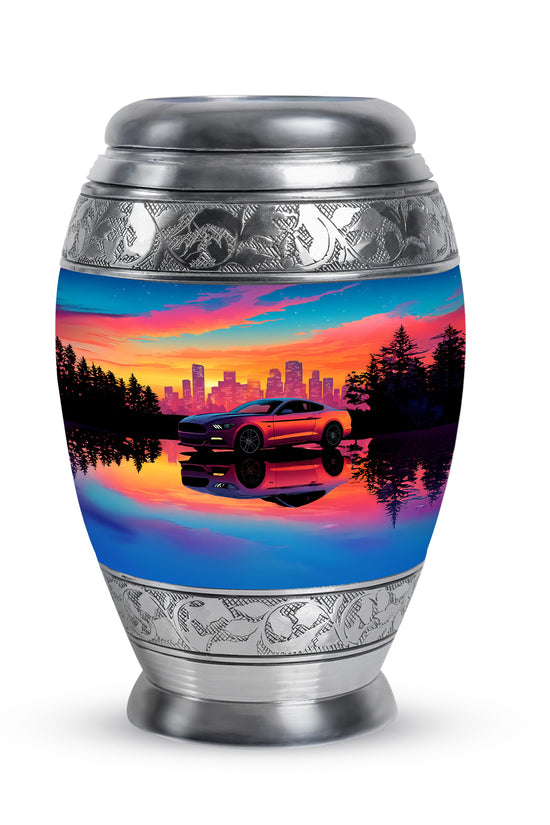 Hallowed Car Cremation Urns for Human Ashes - Blue 10-inch - Karyliz
