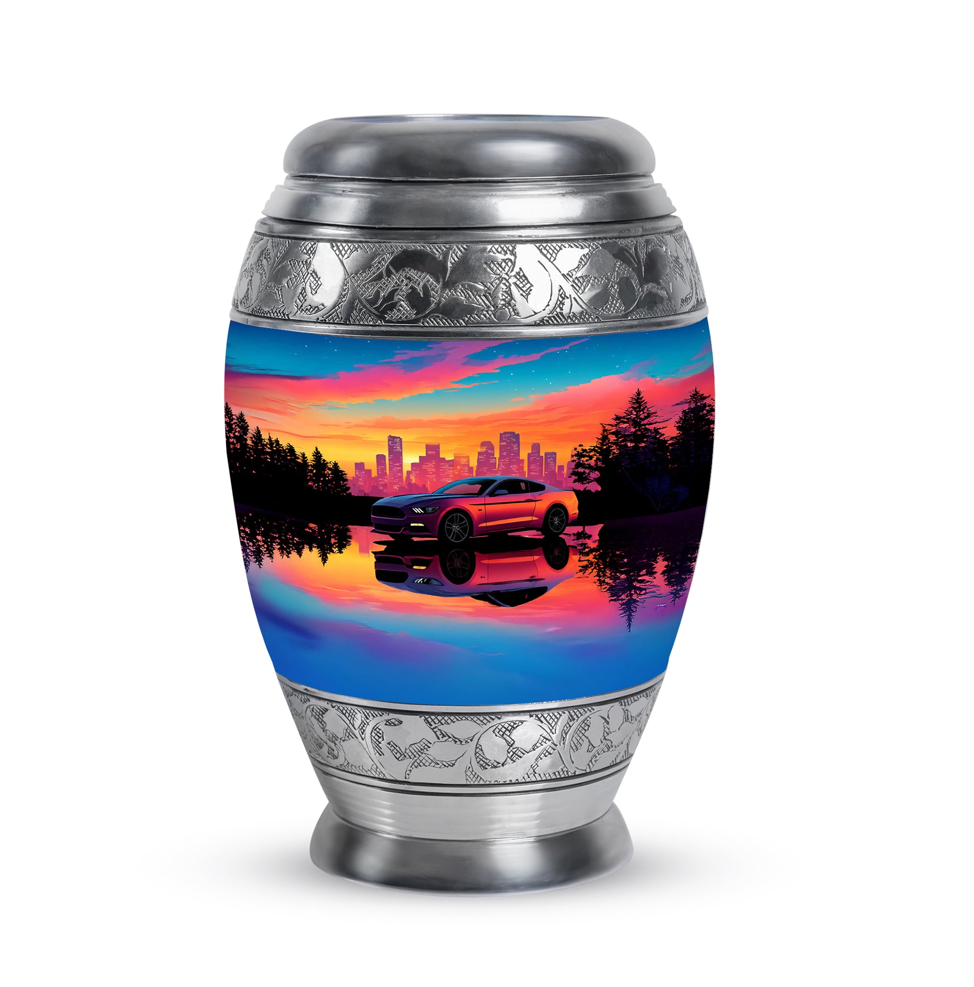 Hallowed Car Cremation Urns for Human Ashes - Blue 10-inch - Karyliz