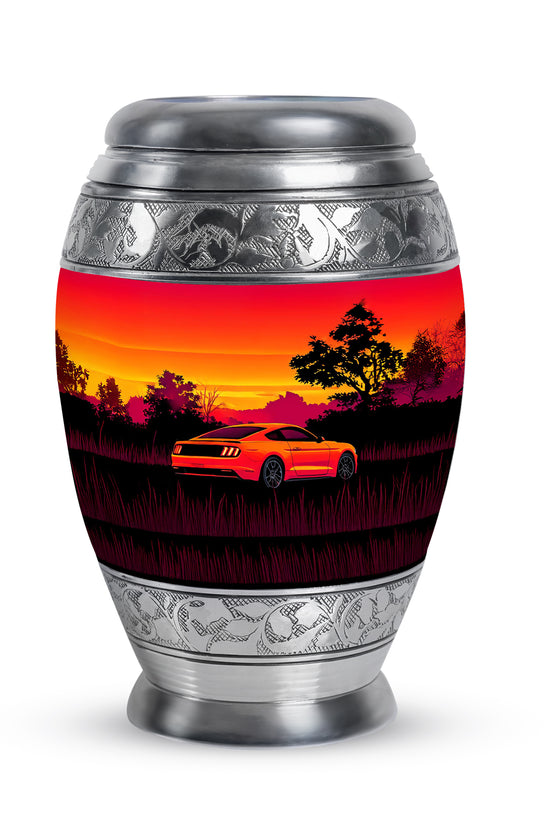 Red Car Cremation Urns - Opulent Homage 10-inch, 200 cu in - Karyliz