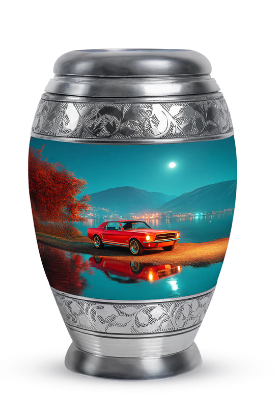 Teal Beloved Car Cremation Urns for Human Ashes - 10-inch, 200 cu in - Karyliz