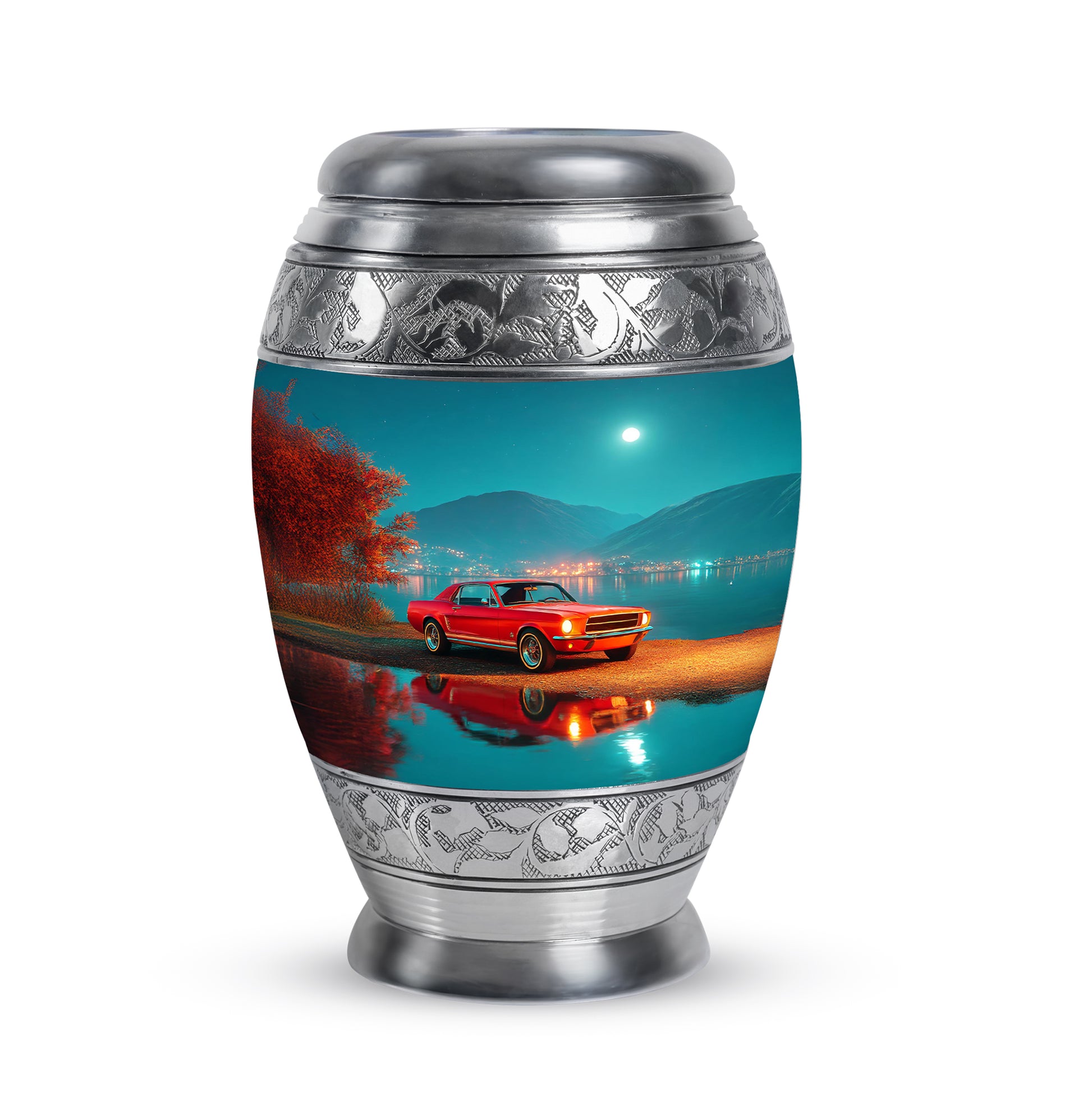 Teal Beloved Car Cremation Urns for Human Ashes - 10-inch, 200 cu in - Karyliz