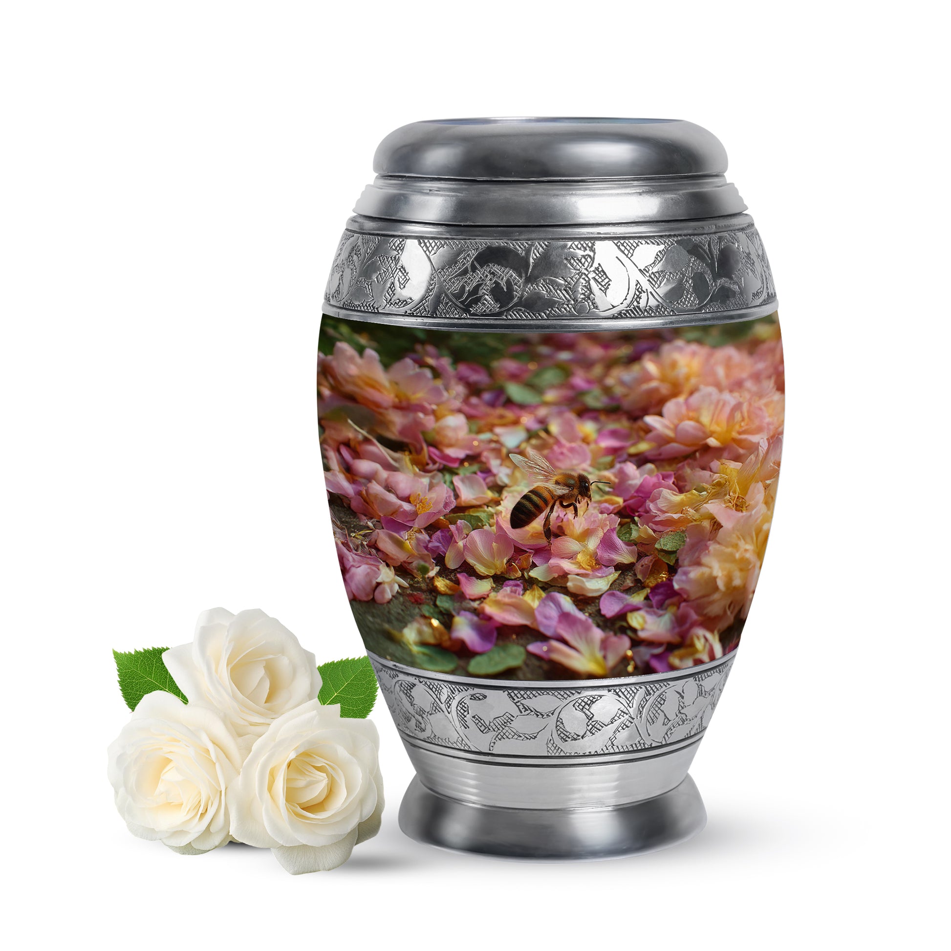 Lustrous Bee Cremation Urns for Human Ashes - Gold 10-inch - Karyliz