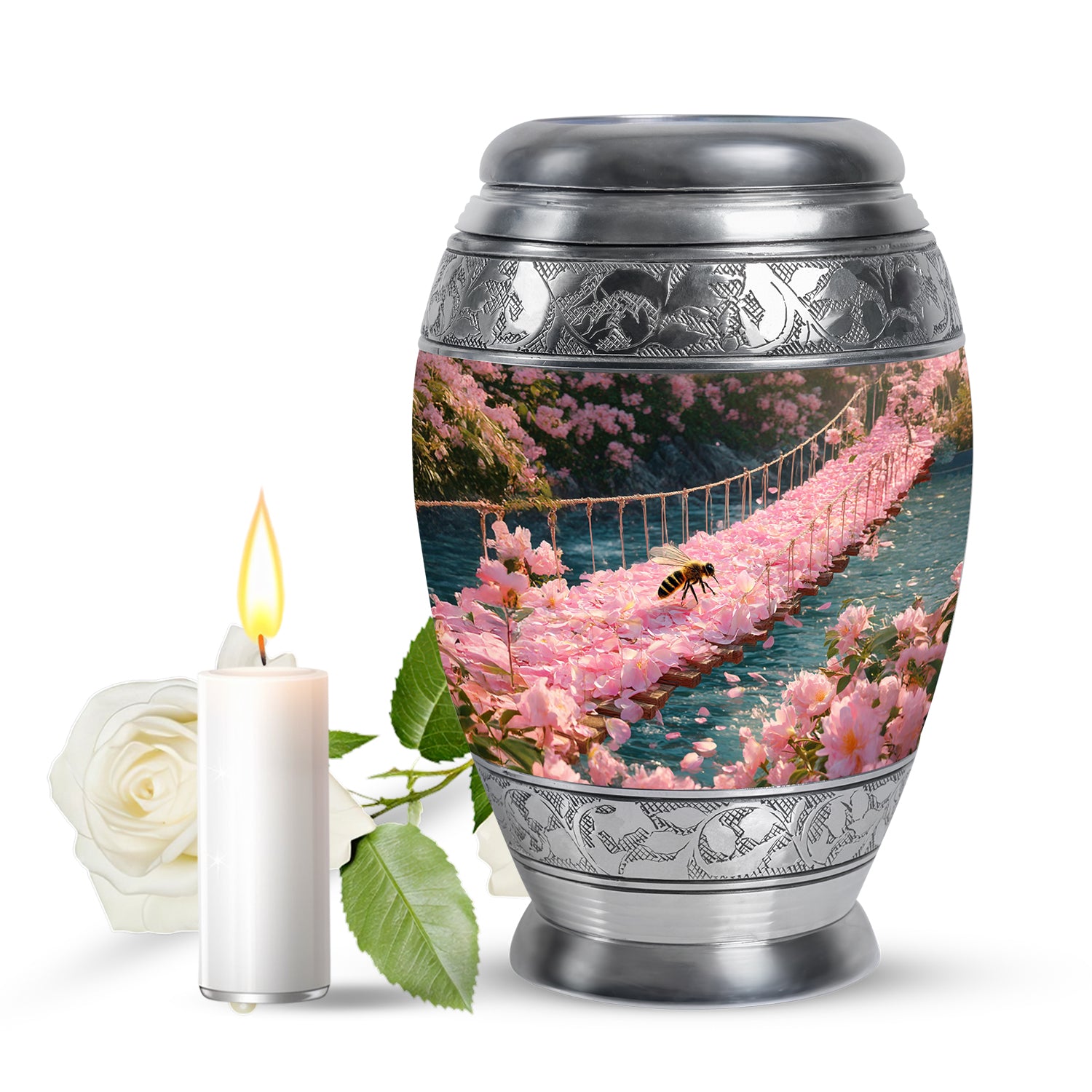 Distinguished Gold Bee Cremation Urn for Ashes - 10-inch, 200 cu in - Karyliz