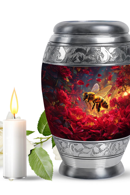 Everlasting Pink Bee Beacon Urn for Human Ashes - 10-inch, 200 cu in - Karyliz