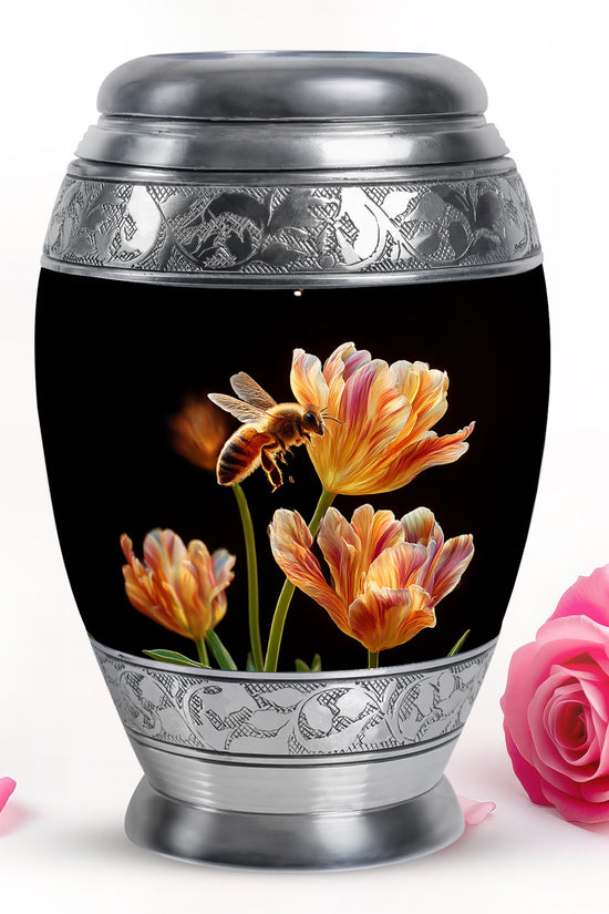 Black Bee Cremation Urns - Enduring Farewell 10-inch, 200 cu in - Karyliz
