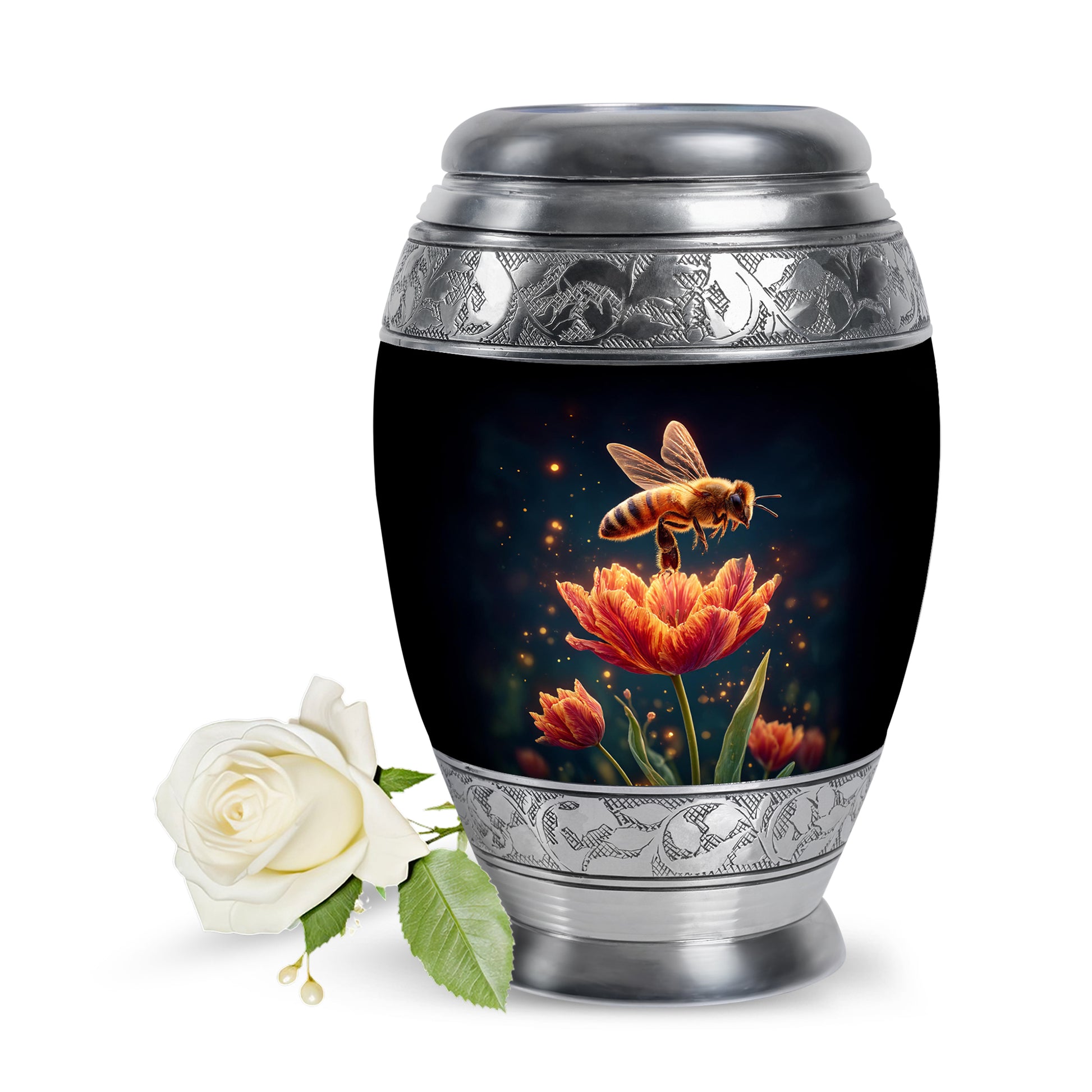 Personalized Black Bee Cremation Urns for Ashes - Enchanting 10-inch - Karyliz