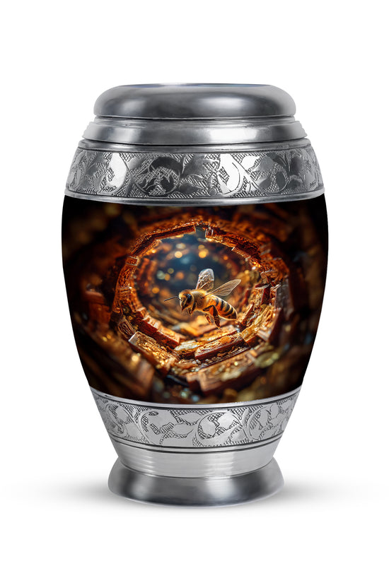 Divine Red Bee Cremation Urn for Ashes - 10-inch, 200 cu in - Karyliz