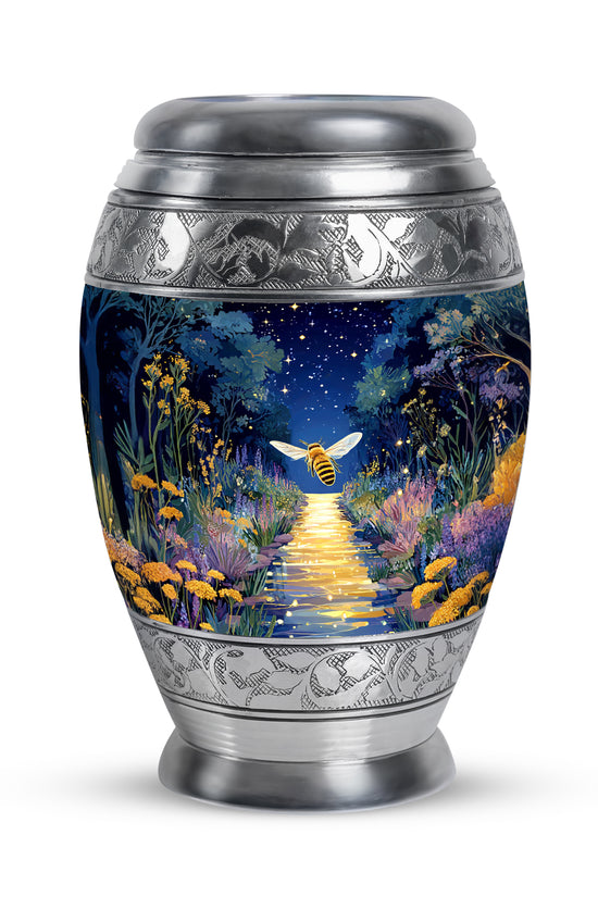 Harmonious Bee Cremation Urns for Human Ashes - Blue 10-inch - Karyliz