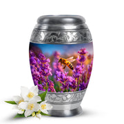 Blue Sacred Bee Cremation Urns for Human Ashes - 10-inch, 200 cu in - Karyliz