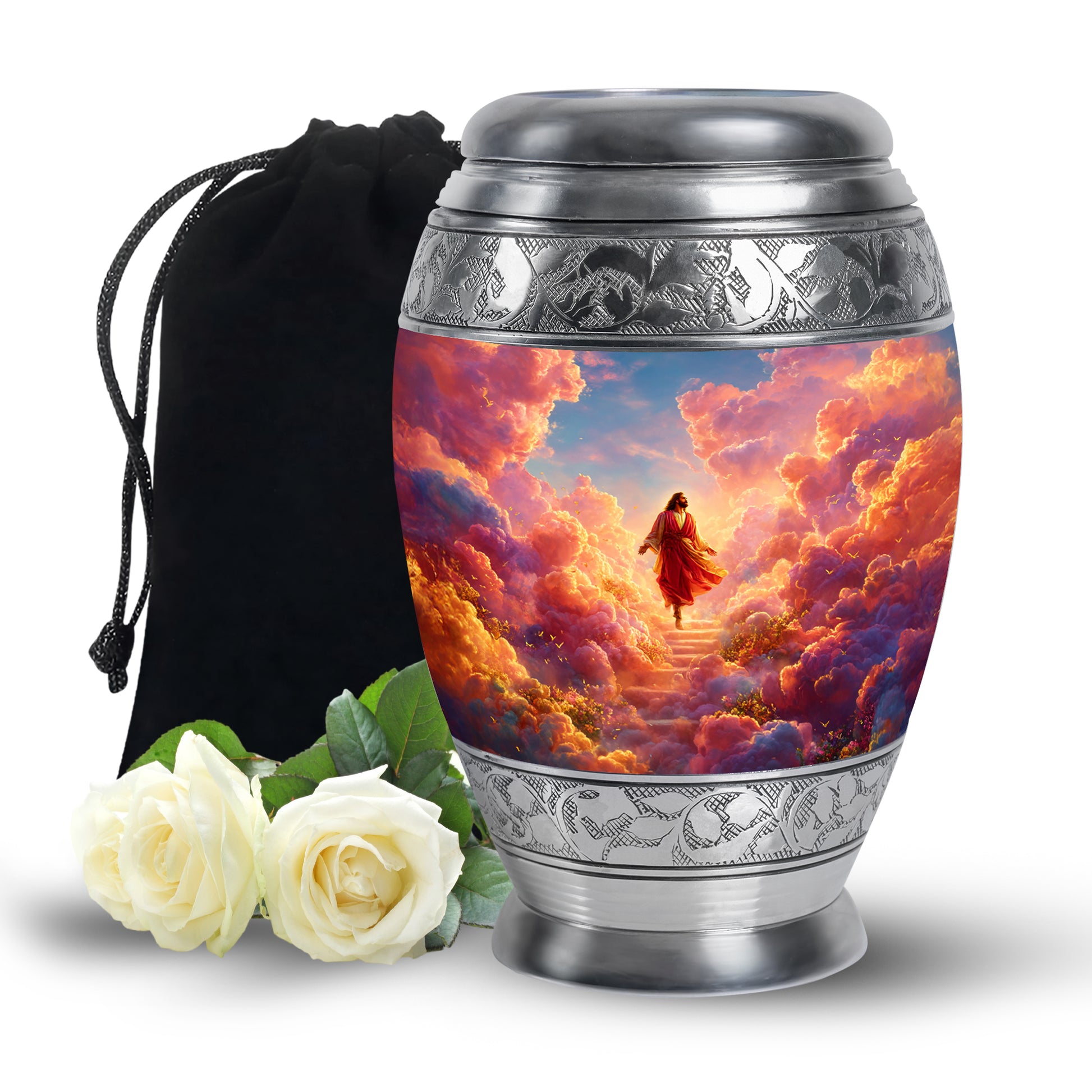 Divine Jesus Funeral Urn - Religious Cremation Urn For Human Ashes