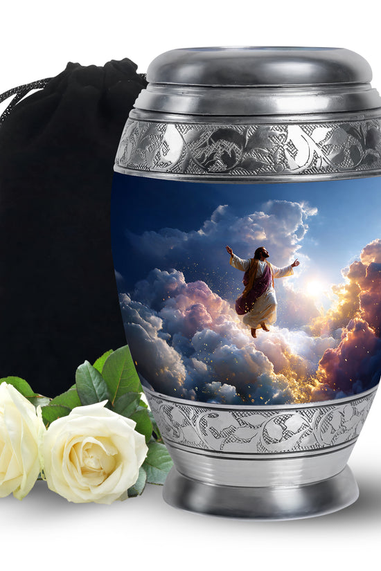 Spiritual Jesus Ashes Urn - Christian Cremation Urn For Loved Ones