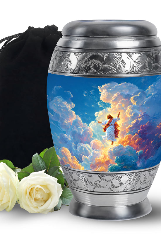 Jesus Peaceful Cremation Urn - Christian Urn For Adult Ashes