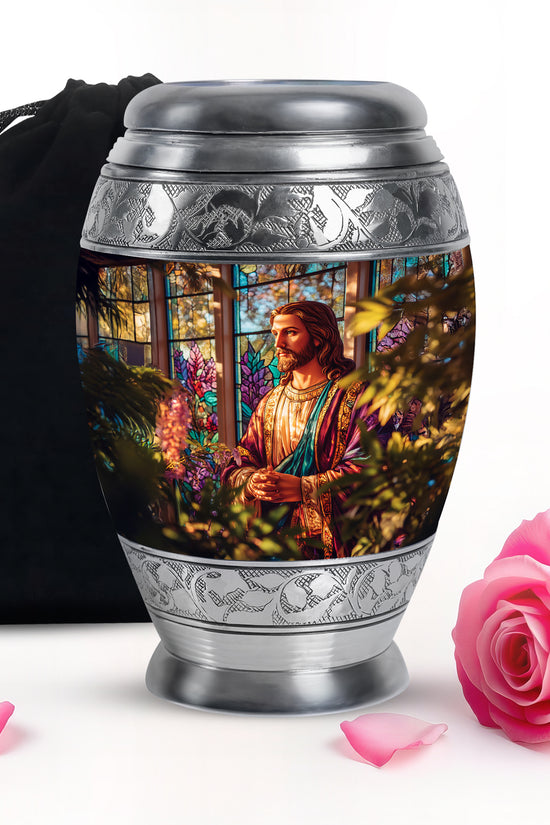 Jesus Portrait Cremation Urn - Funeral Urn For Men & Women