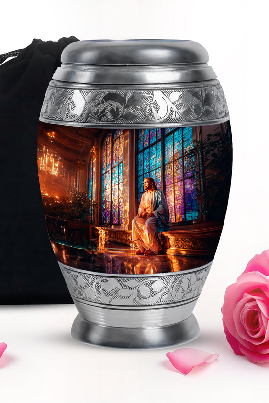 Religious Church Memorial Urn - Spiritual Cremation Urn For Human Ashes