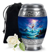 Divine Ocean Jesus Memorial Urn - Spiritual Funeral Urn For Adult Ashes