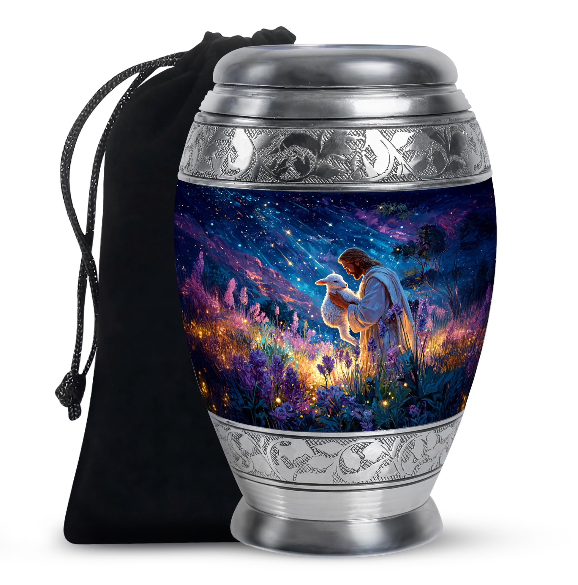 Spiritual Jesus Funeral Urn - Christian Memorial Urn For Loved Ones