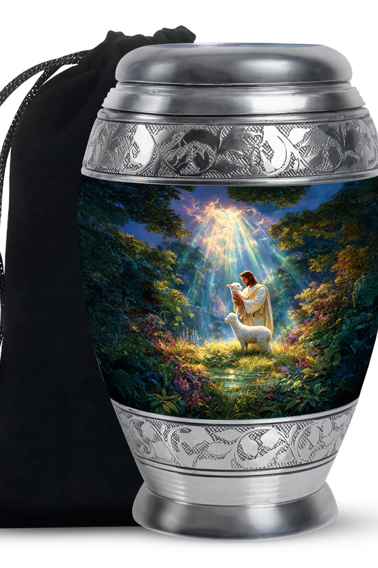 Jesus Cremation Urn - Heavenly Light Memorial Urn For Loved Ones