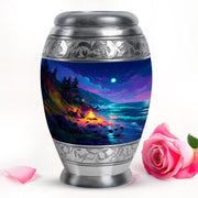 Illustrious Campfire Memorial Cremation Urns - Blue 10-inch, 200 cu in - Karyliz