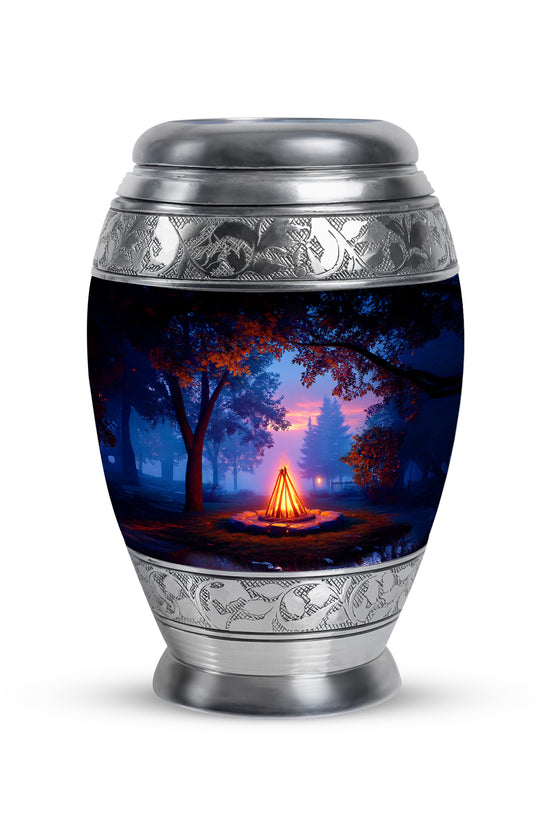 Black Venerable Campfire Cremation Urns for Human Ashes - 10-inch, 200 cu in - Karyliz
