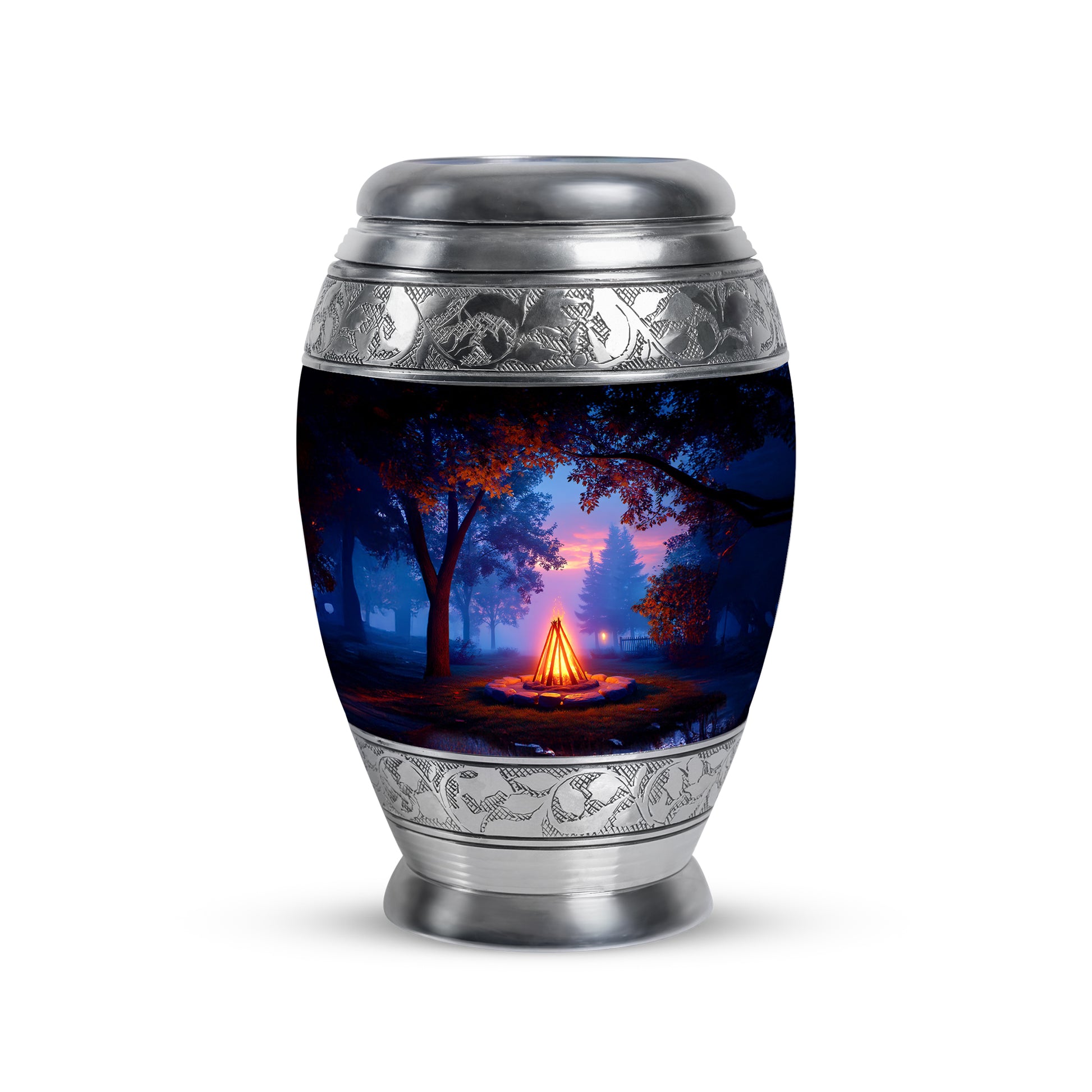 Black Venerable Campfire Cremation Urns for Human Ashes - 10-inch, 200 cu in - Karyliz