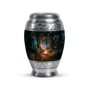Black Resounding Campfire Memorial Urn for Ashes - 10-inch, 200 cu in - Karyliz