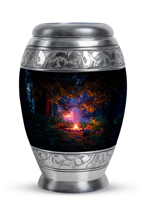 Black Campfire Cremation Urns - Imperial Blessing 10-inch, 200 cu in - Karyliz