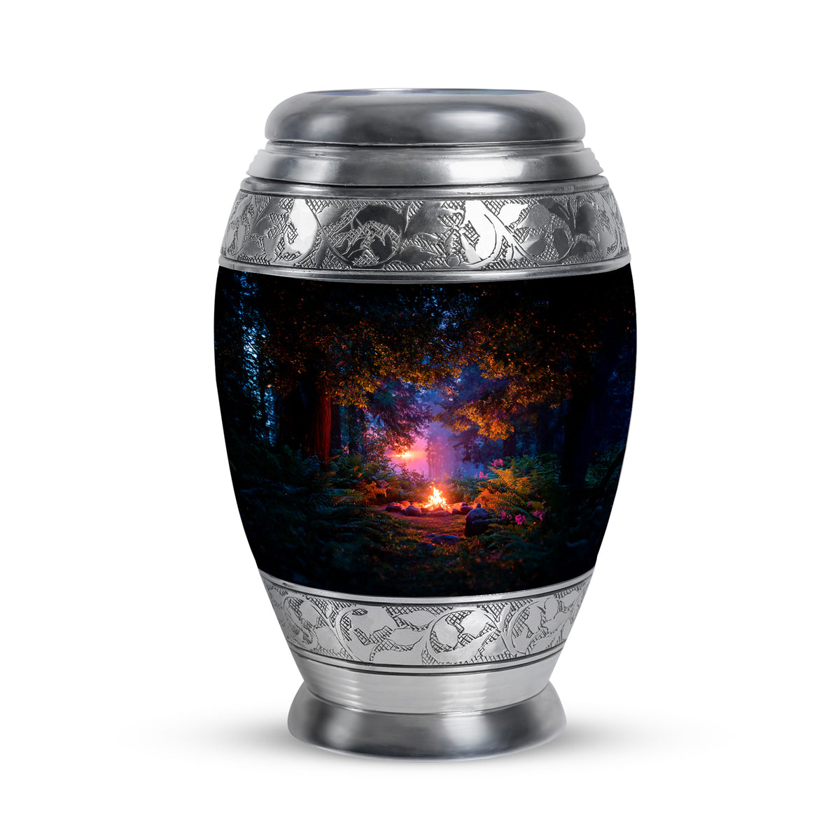 Black Campfire Cremation Urns - Imperial Blessing 10-inch, 200 cu in - Karyliz