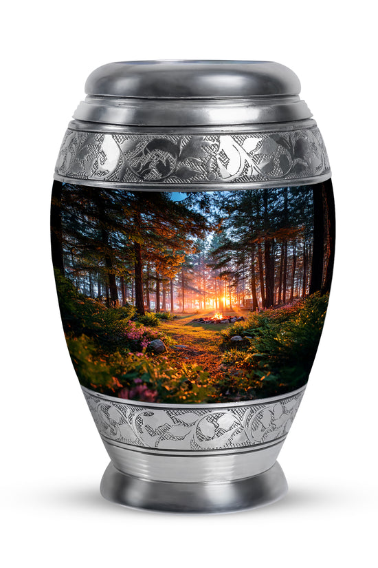 Black Campfire Cremation Urns - Honored Promise 10-inch, 200 cu in - Karyliz