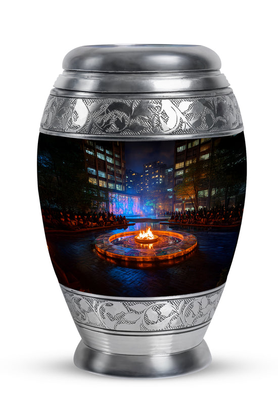 Sublime Campfire Cremation Urns for Human Ashes - Black 10-inch - Karyliz