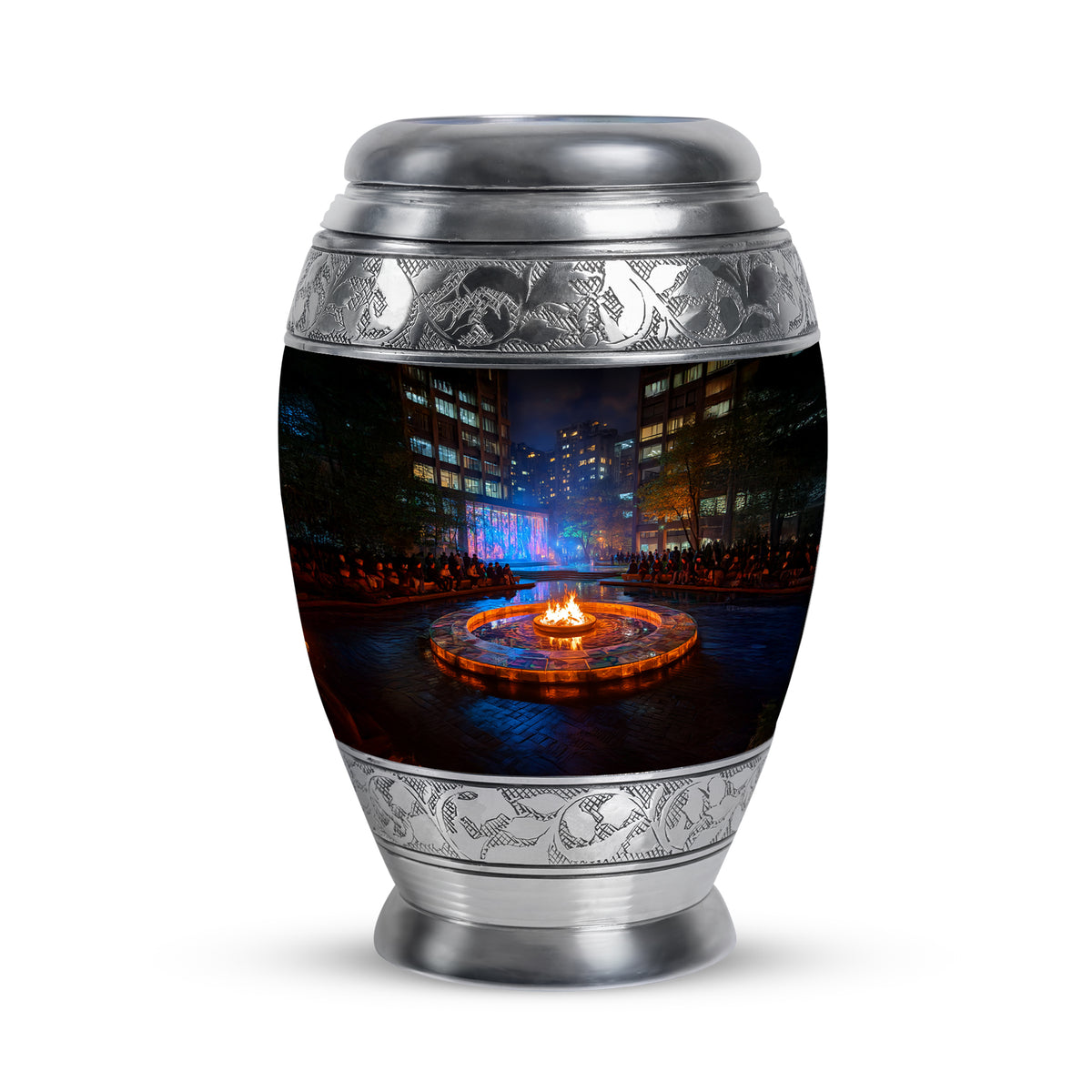 Sublime Campfire Cremation Urns for Human Ashes - Black 10-inch - Karyliz