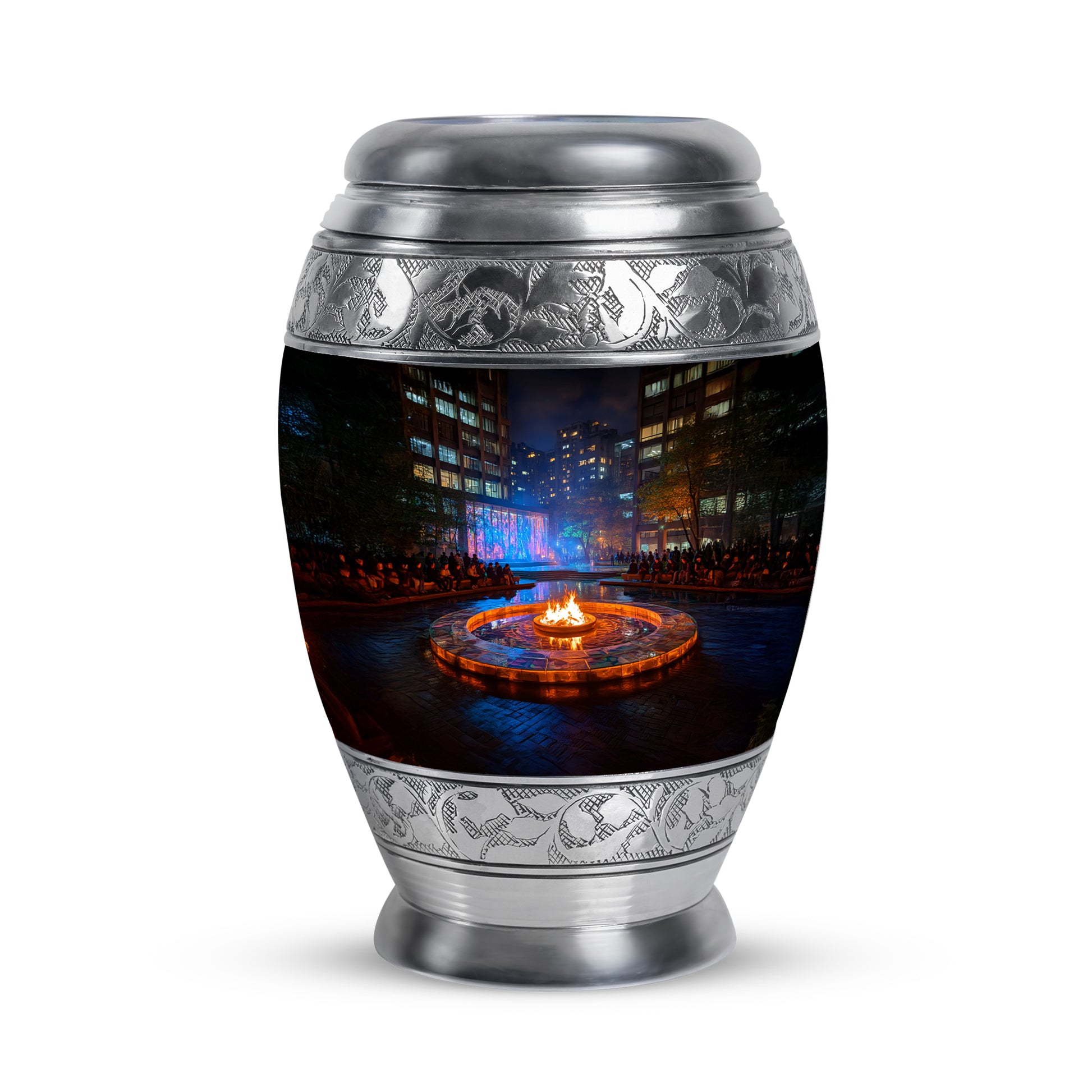 Sublime Campfire Cremation Urns for Human Ashes - Black 10-inch - Karyliz
