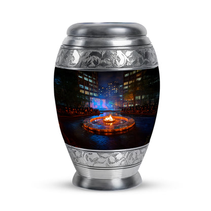 Sublime Campfire Cremation Urns for Human Ashes - Black 10-inch - Karyliz