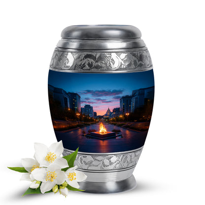 Sublime Campfire Cremation Urns for Human Ashes - Blue 10-inch - Karyliz