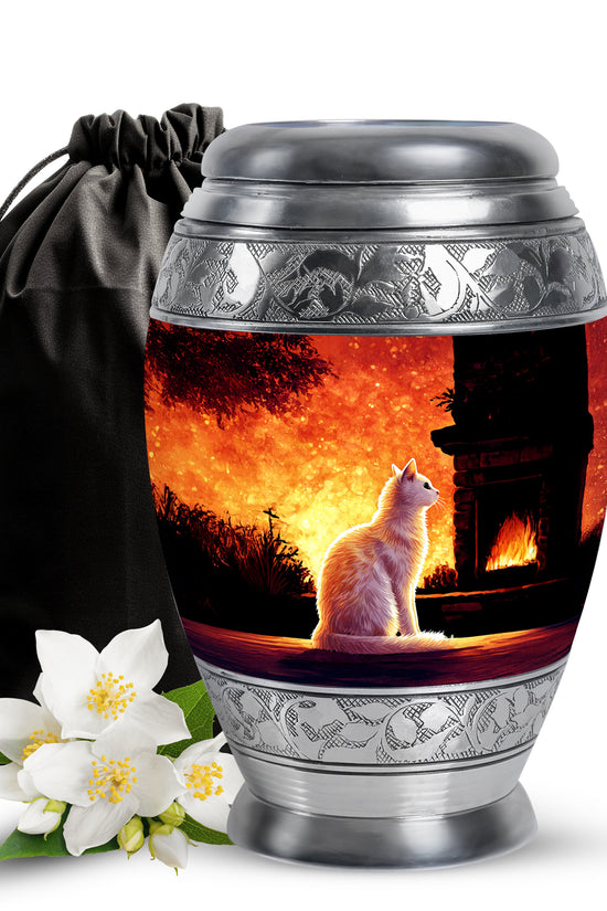 Cat Memorial Urn - Sunset Pet Memorial Urn For Ashes