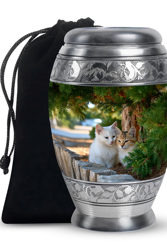 Cat Funeral Urn - Couple Cremation Urn For Pet Ashes