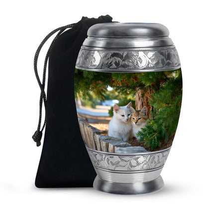 Cat Funeral Urn - Couple Cremation Urn For Pet Ashes