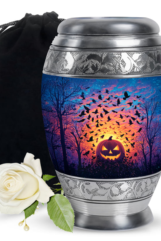 Halloween Theme Memorial Urn For Ashes - Decorative Halloween Cremation Urn