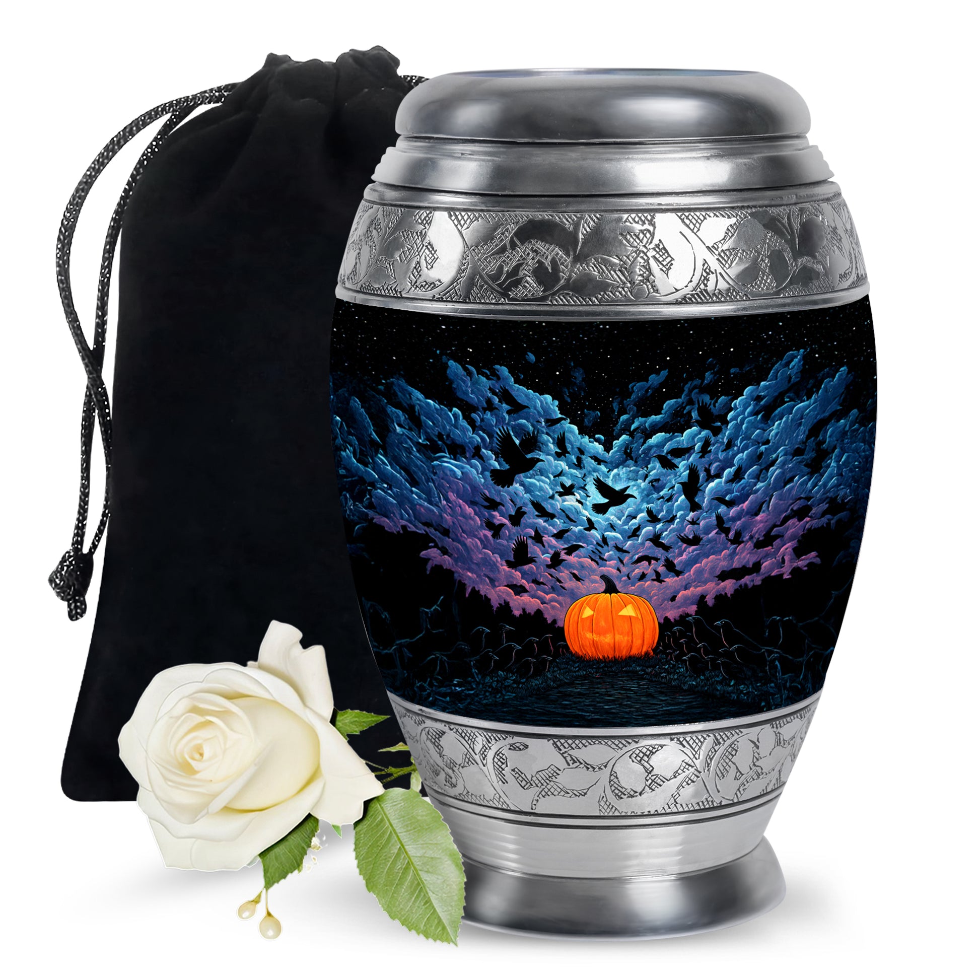 Artistic Halloween Funeral Urn - Cremation Urn For Male & Female Ashes