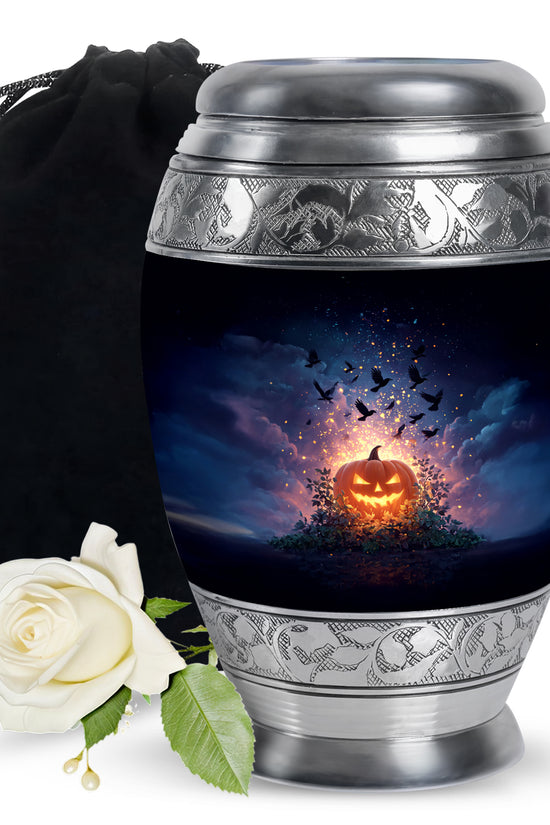Halloween Crow Funeral Urn – Decorative Ashes Urn For Adult Ashes